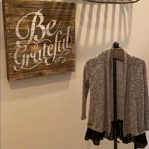 GIRLS SWEATER W CHIFFON BOTTOM